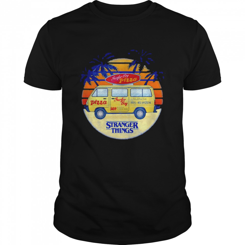 Surfer Boy Pizza Van Stranger Things shirt