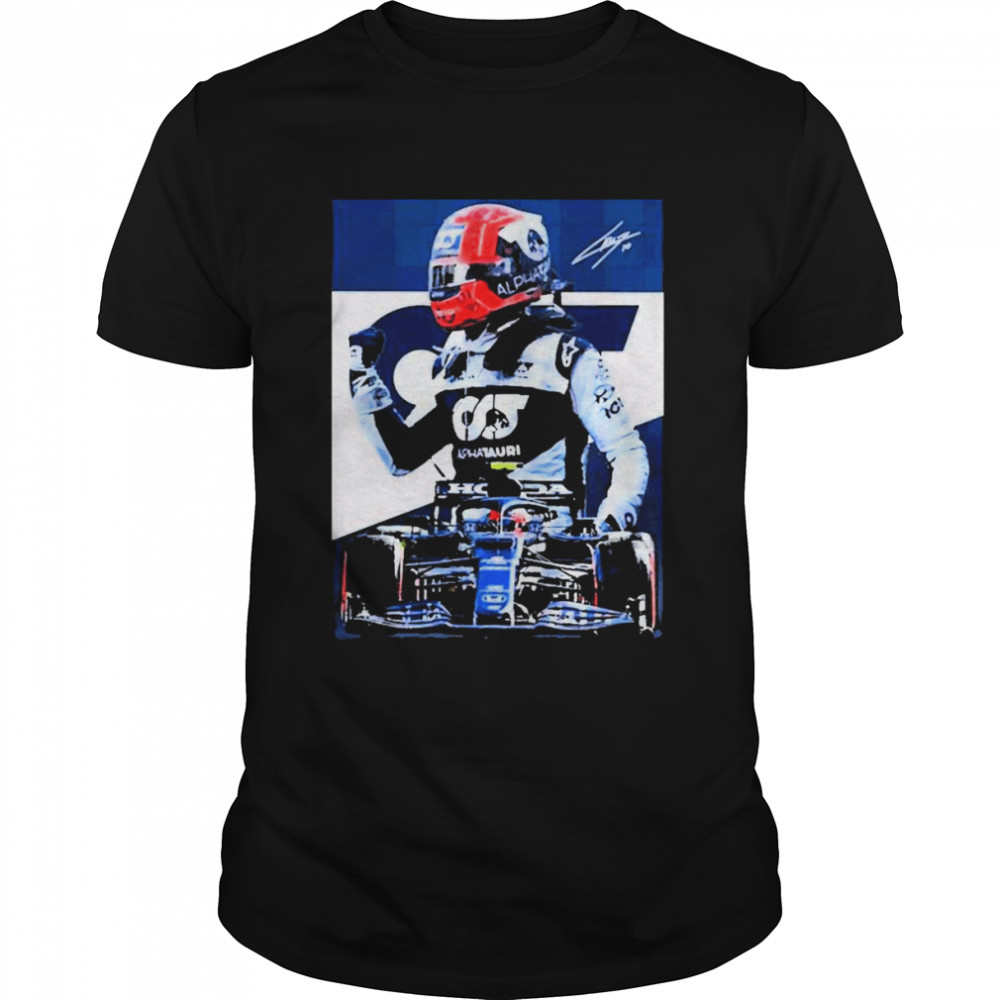 2022 Pierre Gasly Portrait Alphatauri Signature Shirt