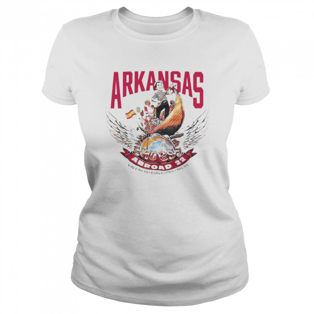 Arkansas Hogs Abroad 22 Valencia Barcelona Milan  Classic Women's T-shirt
