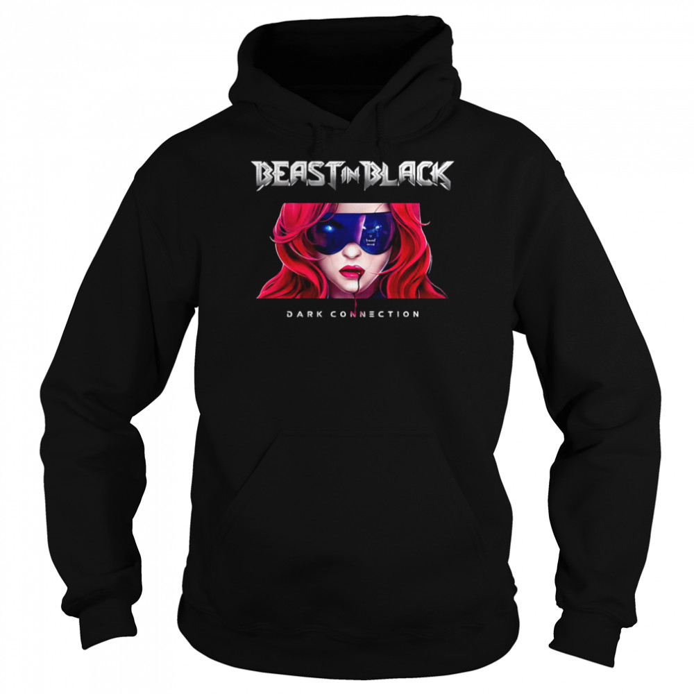 Dark Connection Beautiful Red Hair Beast In Black shirt Unisex Hoodie