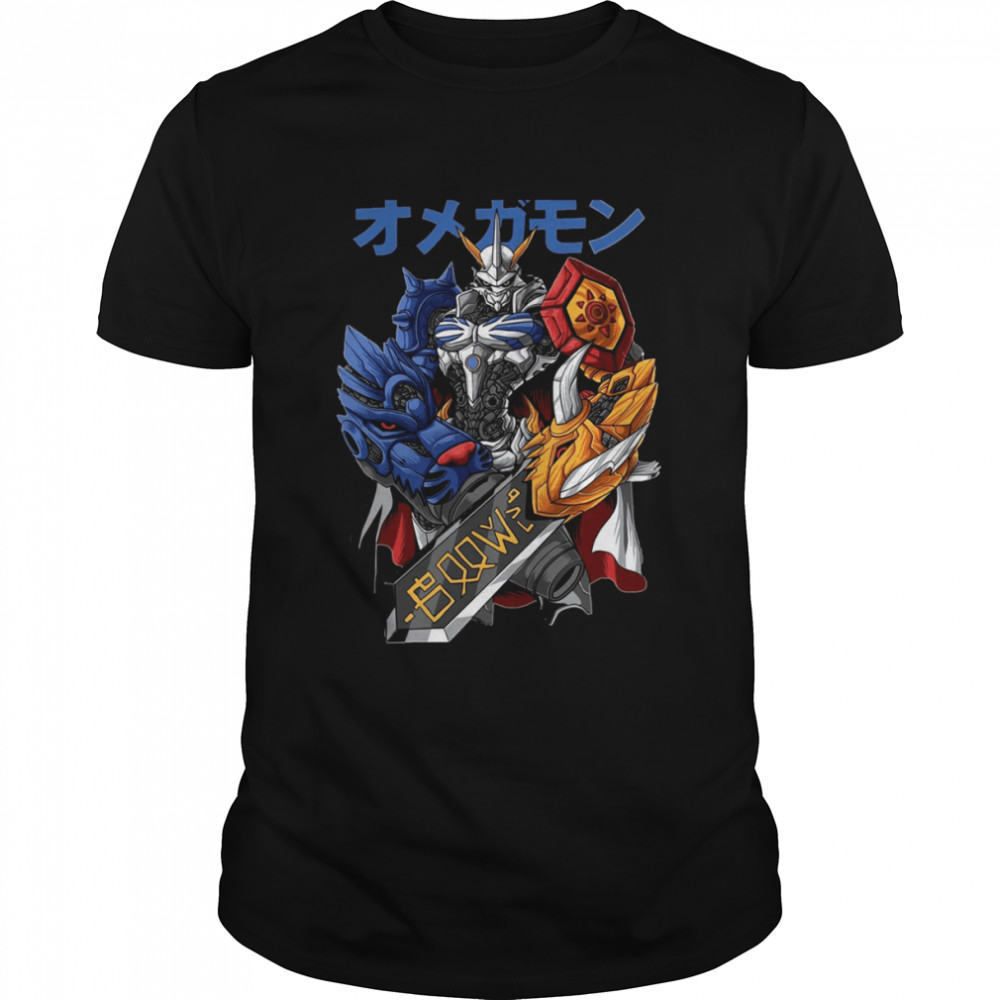 Mecha Omegamon Gundam shirt Classic Men's T-shirt