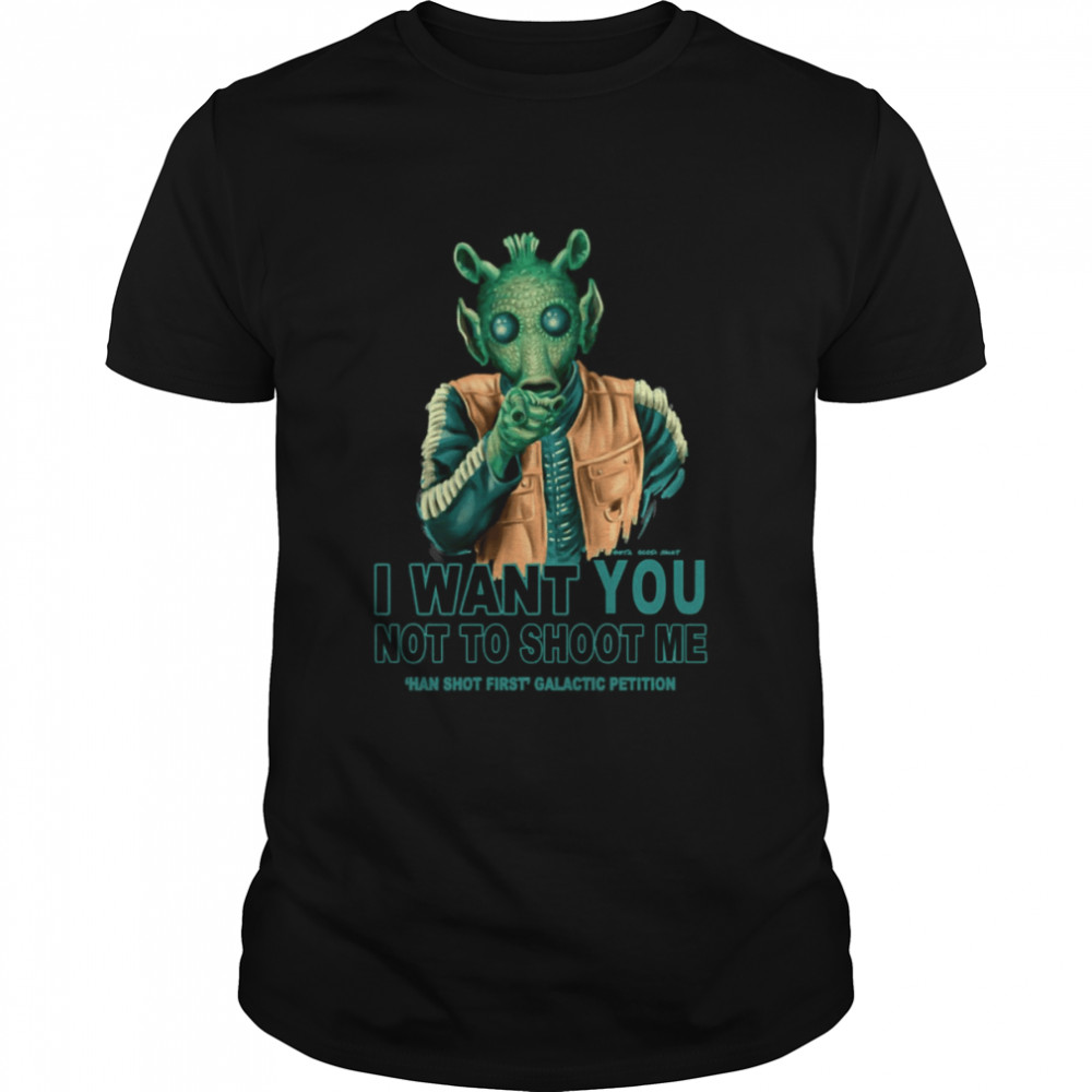 Rodian Petition I Want You Not To Shoot Me Greedo Star Wars shirt Classic Men's T-shirt