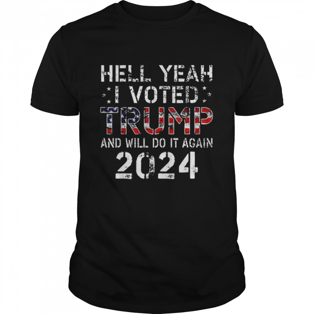 Trump 2024 I voted Trump flag maga American flag Trump 2024 shirt Classic Men's T-shirt