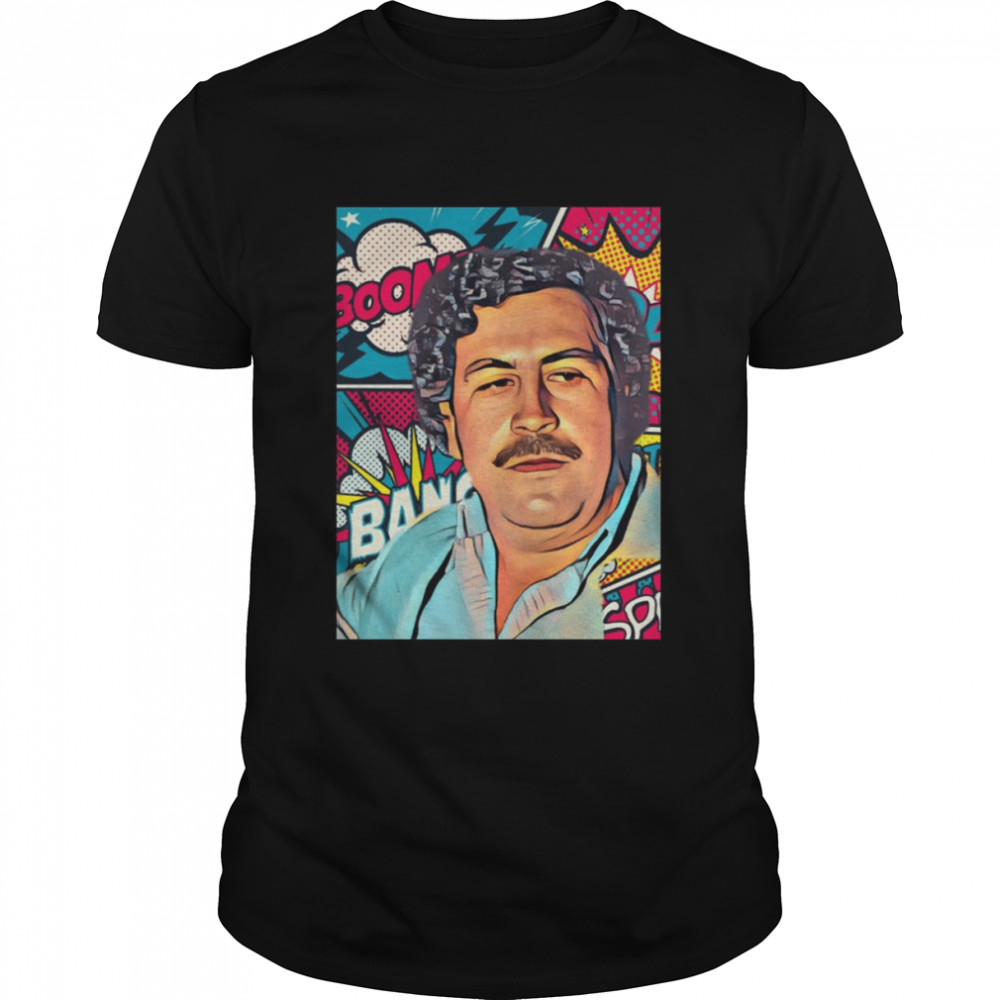 Colorful Portrait Pablo Escobar Narcos shirt