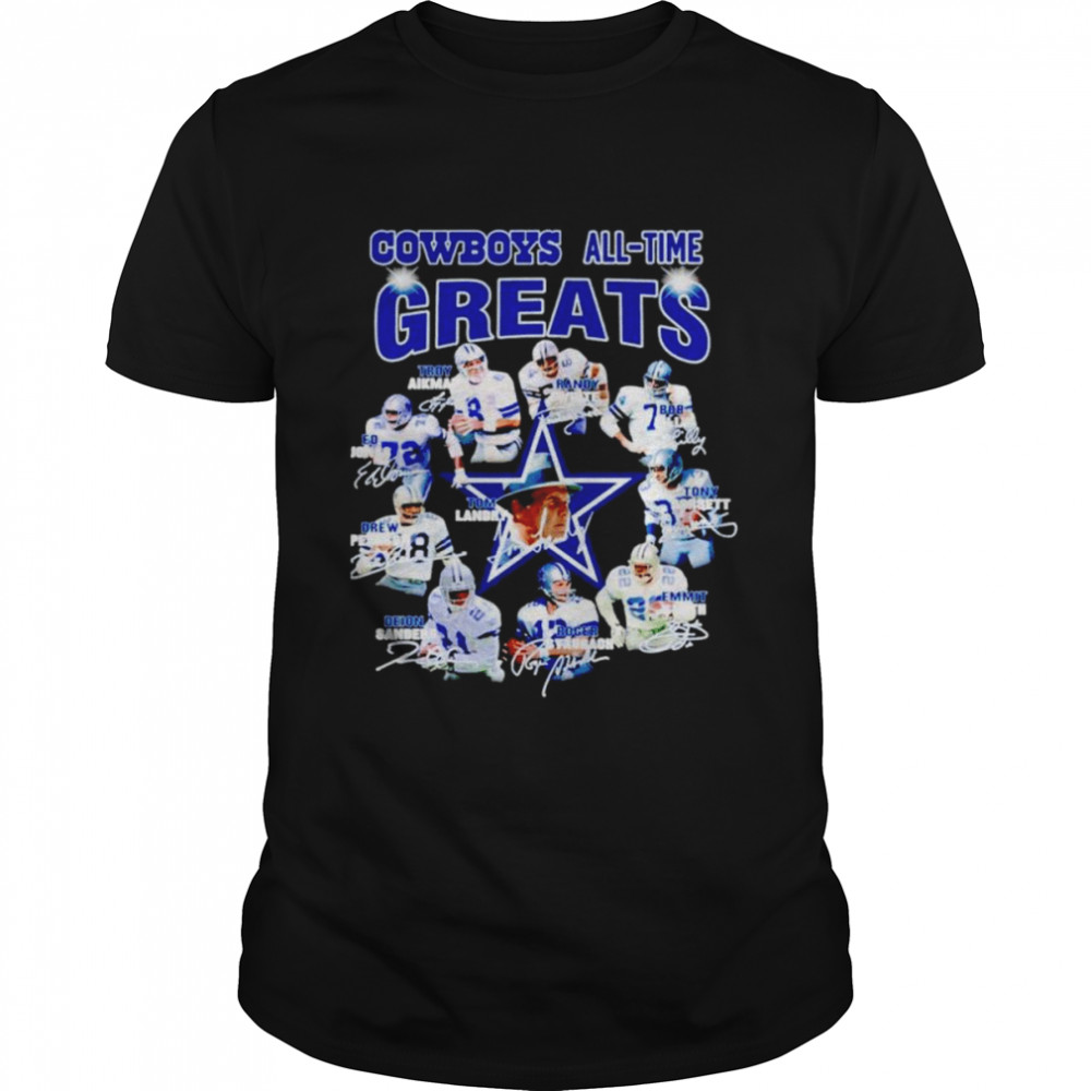 Dallas Cowboys all-time greats players signatures shirt