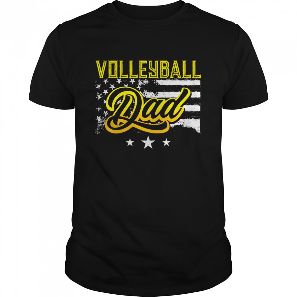 Volleyball Dad American Flag shirt