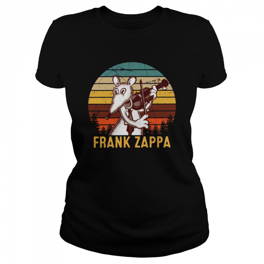 Waka Jawaka Mouse Frank Zappa Playing Violin Rat Vintage Frank Zebra shirt Classic Women's T-shirt