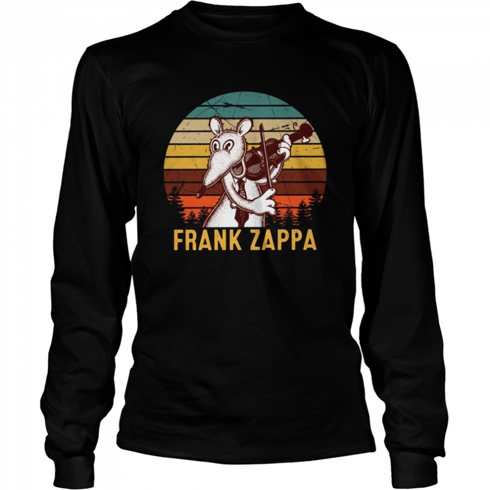 Waka Jawaka Mouse Frank Zappa Playing Violin Rat Vintage Frank Zebra shirt Long Sleeved T-shirt