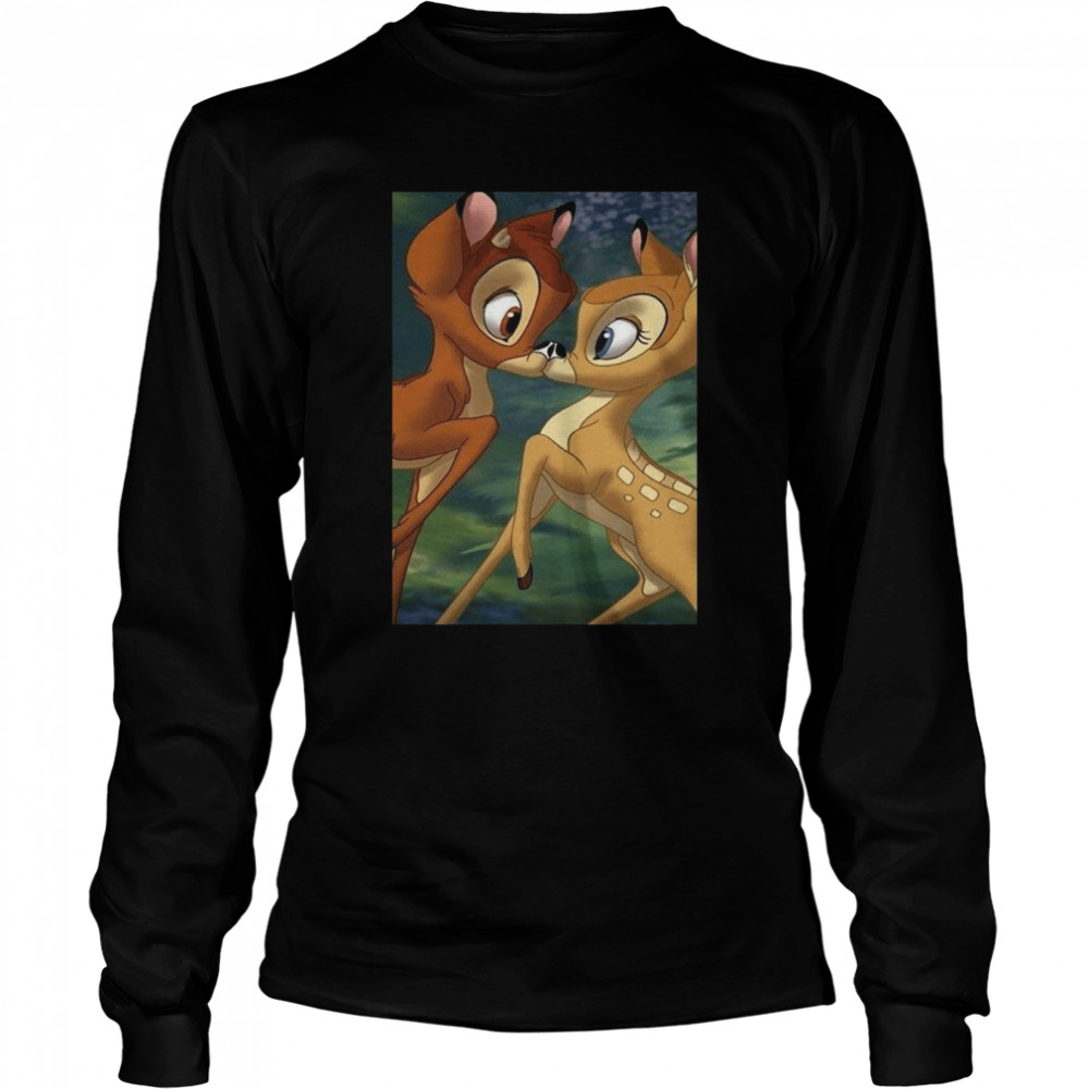 Bambi Kiss Disney Character Deer Love shirt Long Sleeved T-shirt