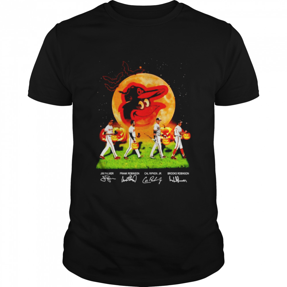 Baltimore Orioles abbey road Halloween signatures shirt