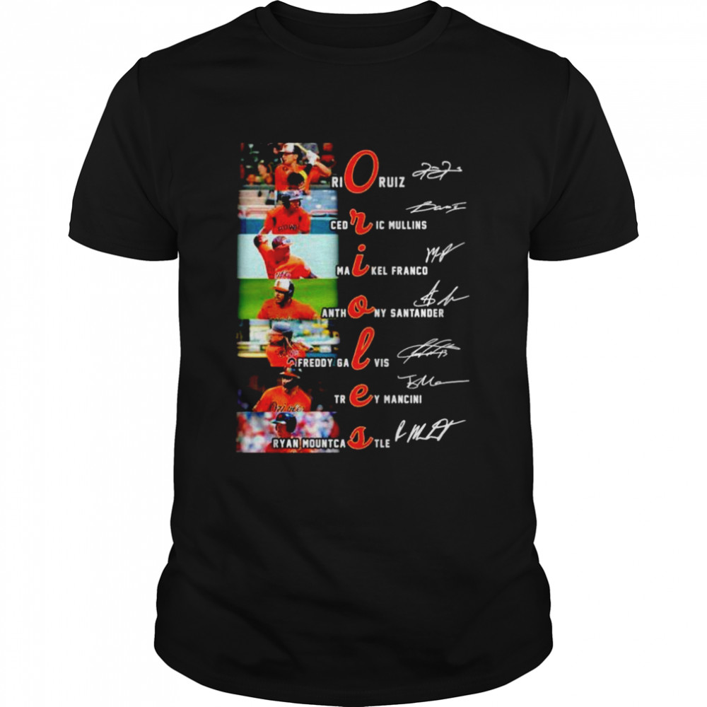 Baltimore Orioles team all signature shirt