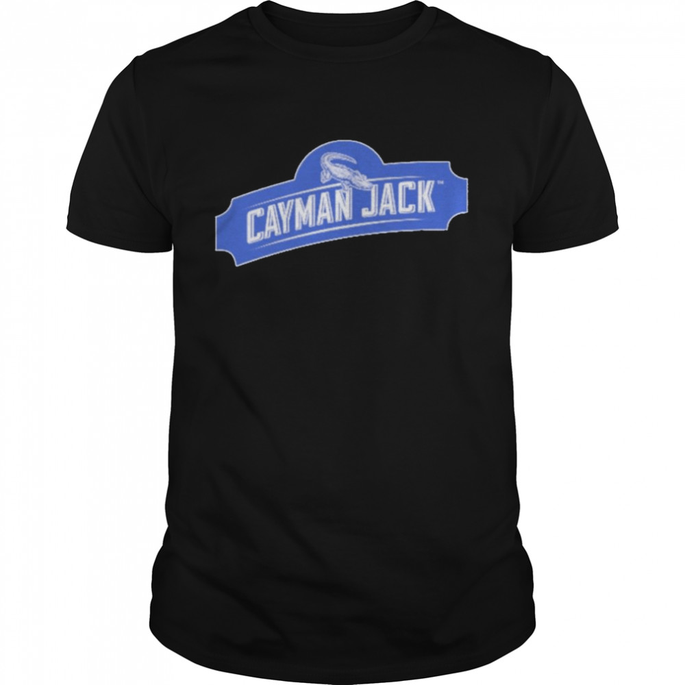Cayman Jack Blue Logo With Hand Crafted On Back Shirt