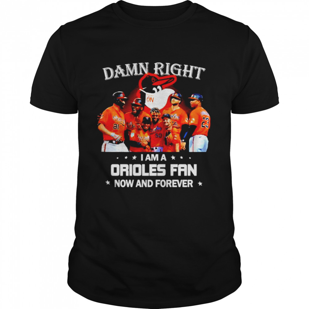 Damn right I am an Baltimore Orioles masks fan now and forever shirt