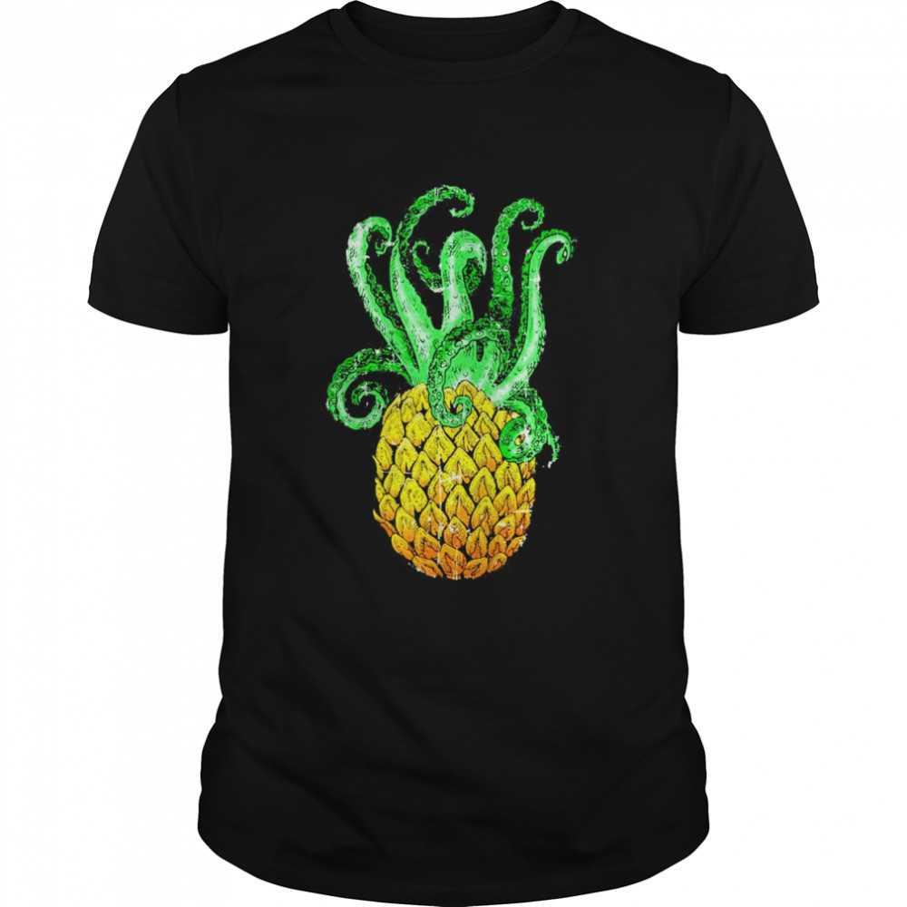 Hawaiian Octopus Pineapple Aloha Beach Hawaii Summer T-Shirt