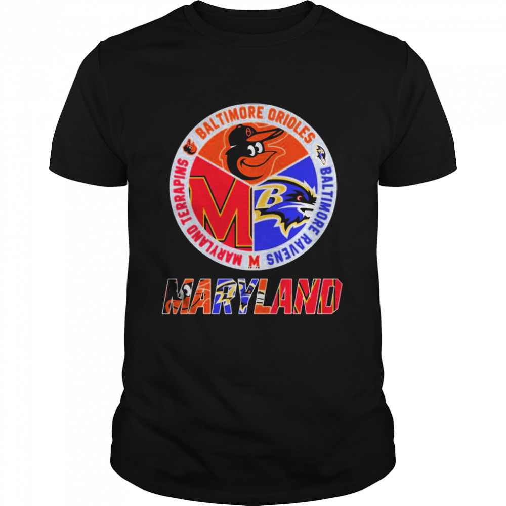 Maryland Sports Maryland Terrapins Baltimore Orioles And Baltimore Ravens shirt