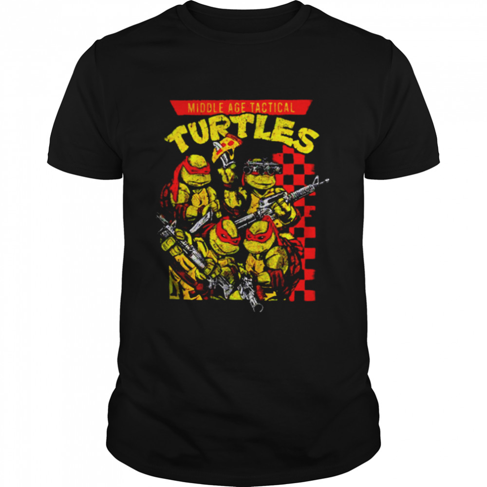 Middle age tactical turtles shirt