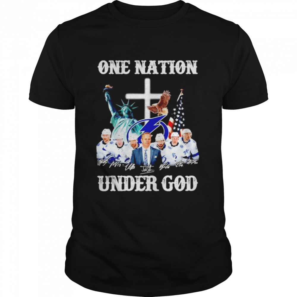 One nation Tampa Bay Lightning under god all signature shirt