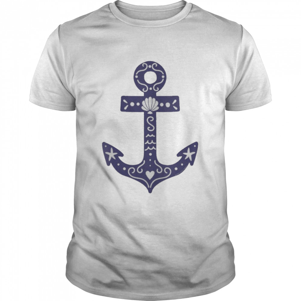 Pretty Anchor Sailing Boating Nautical Shirt