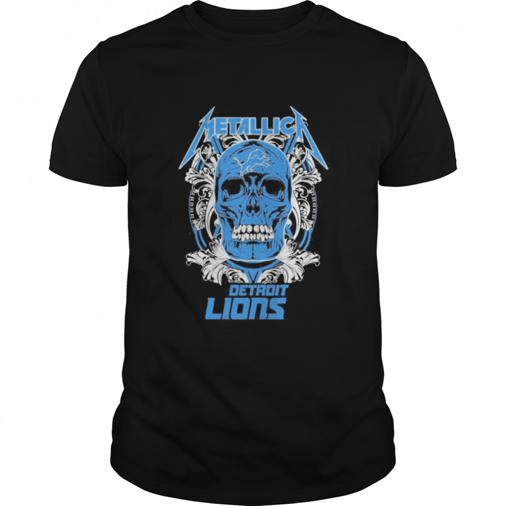 Skull Metallica Detroit Lions Shirt