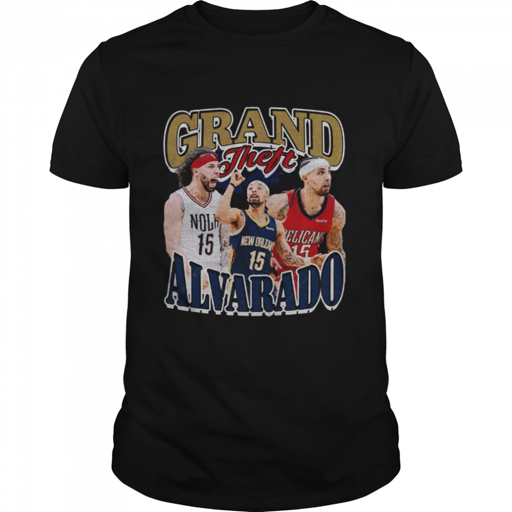 Grand Theft Alvarado New Orleans Pelicans Bootleg Graphic shirt