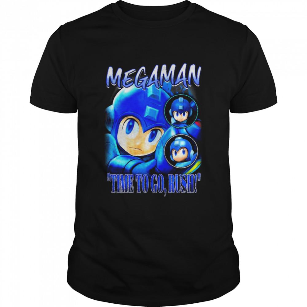 Mega Man Time To Go Rush Smash Bros Vintage shirt