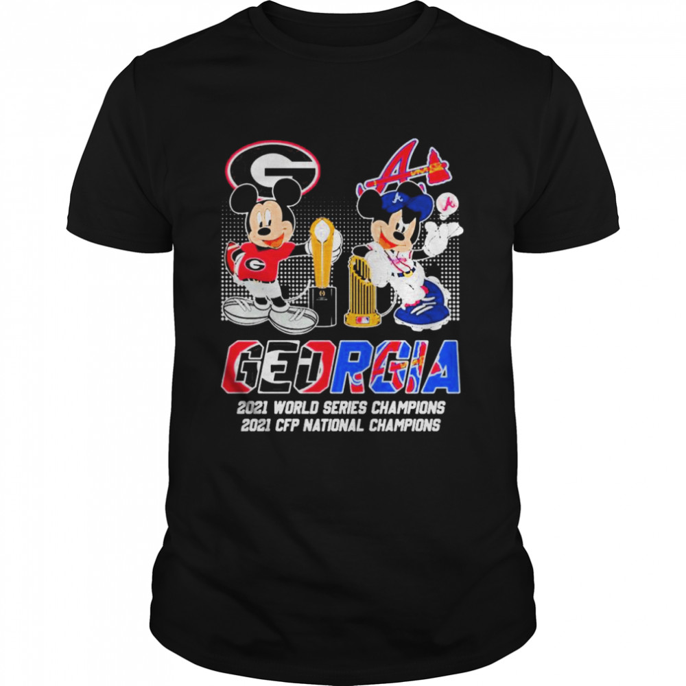 Mickey Mouse For Georgia Sports Teams Champions Shirt