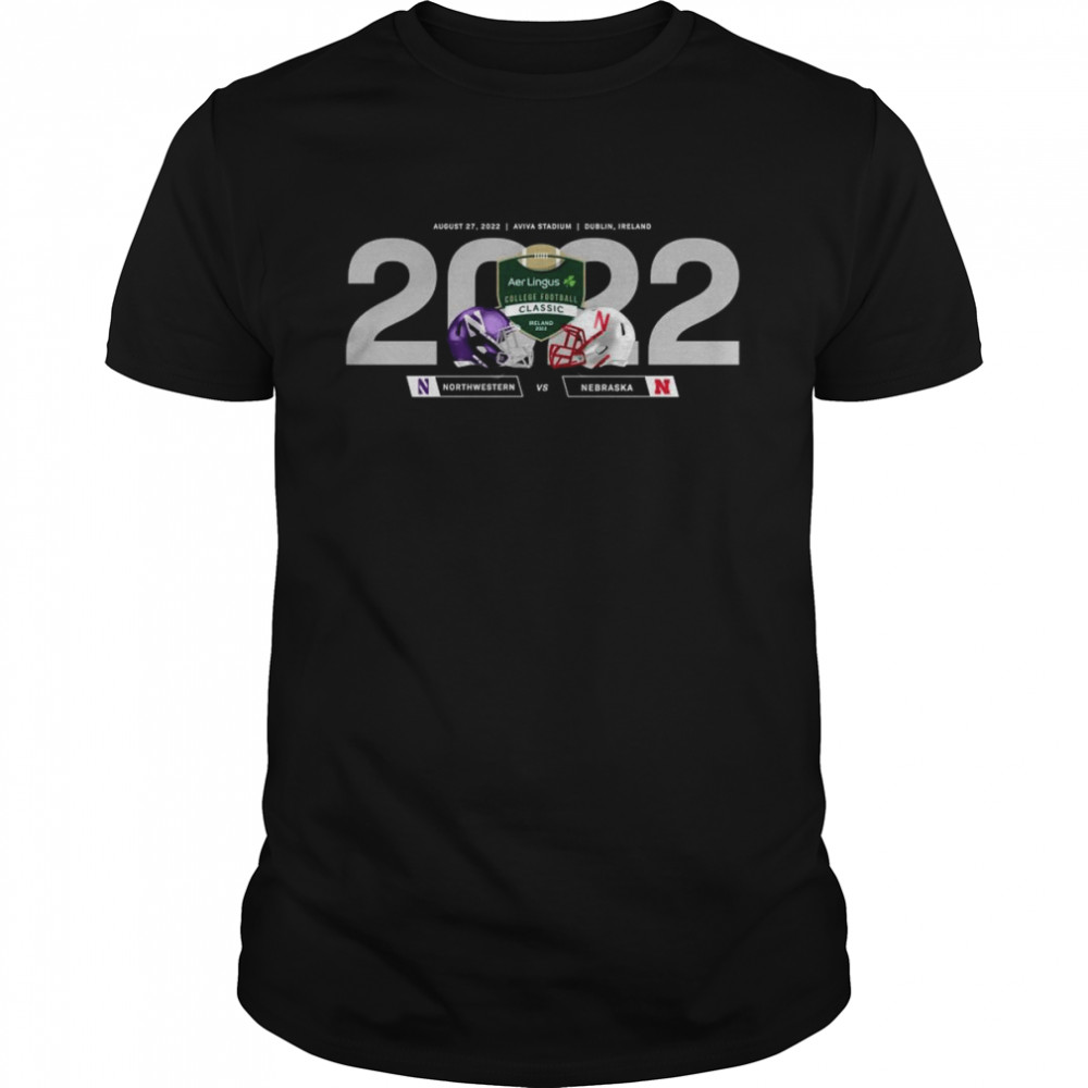 Nebraska Vs. Northwestern College Football Classic Ireland 2022 Matchup Shirt