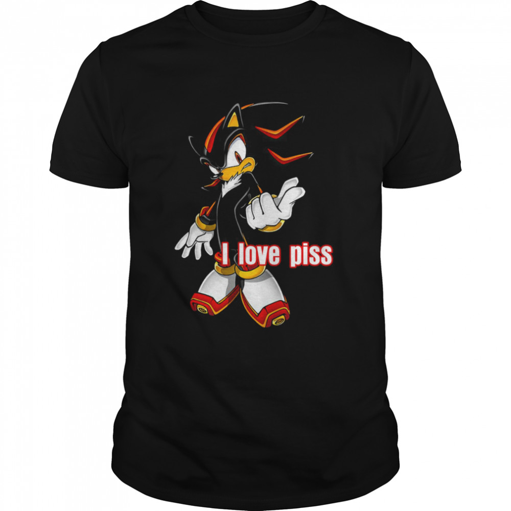 Shadow Sonic The Hedgehog I Love Piss shirt