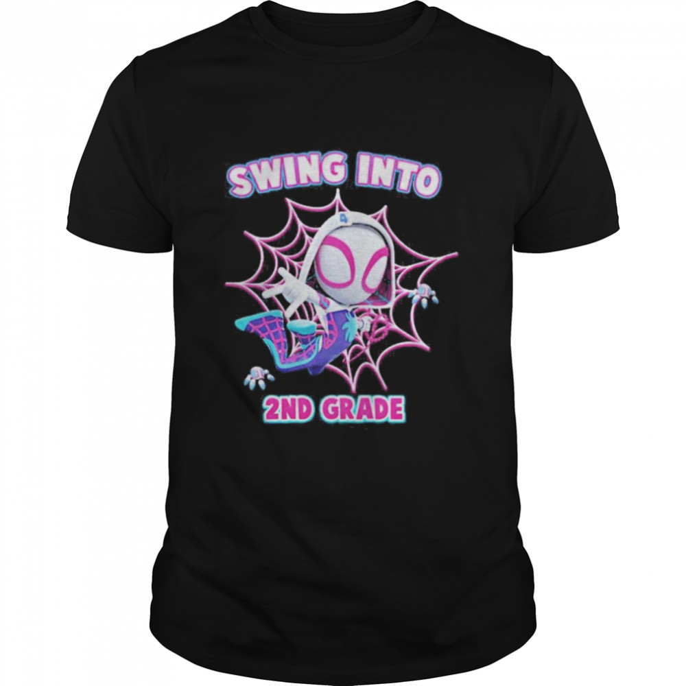 Spider Gwen Swing Into 2nd Grade Back To School shirt