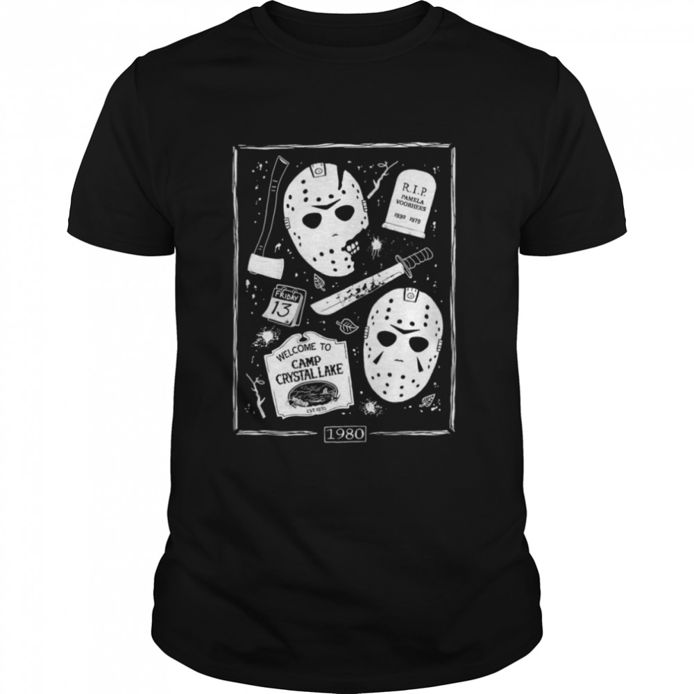 Welcome Campers Halloween Mask Jason Voorhees shirt