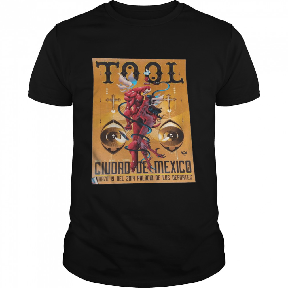 Alex Arizmendi Tool Mexico City Poster Gold Variant 2014 shirt