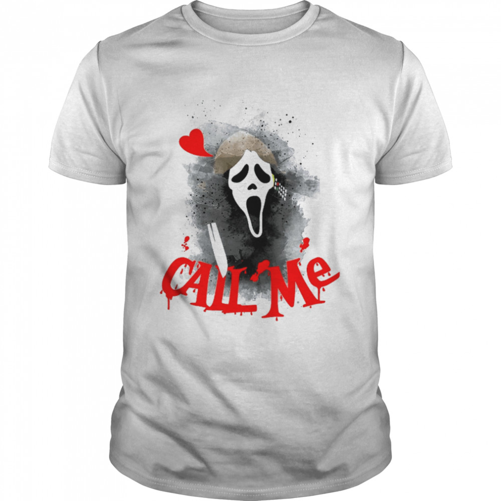 Call Me Scream Horror Halloween Fall Ghost Face Ghost Scream Horror shirt