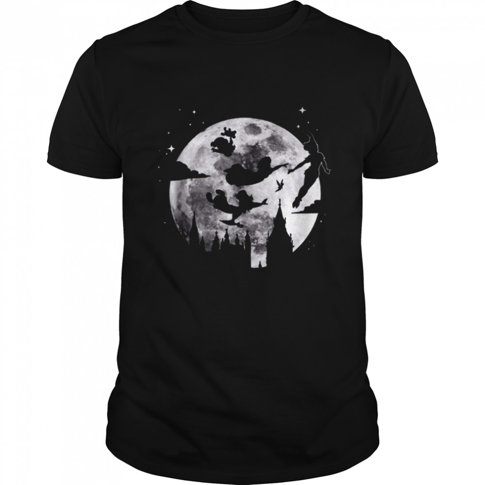 Flying By The Moon Silhouette Peter Pan Disney And Pixar’s Holiday shirt