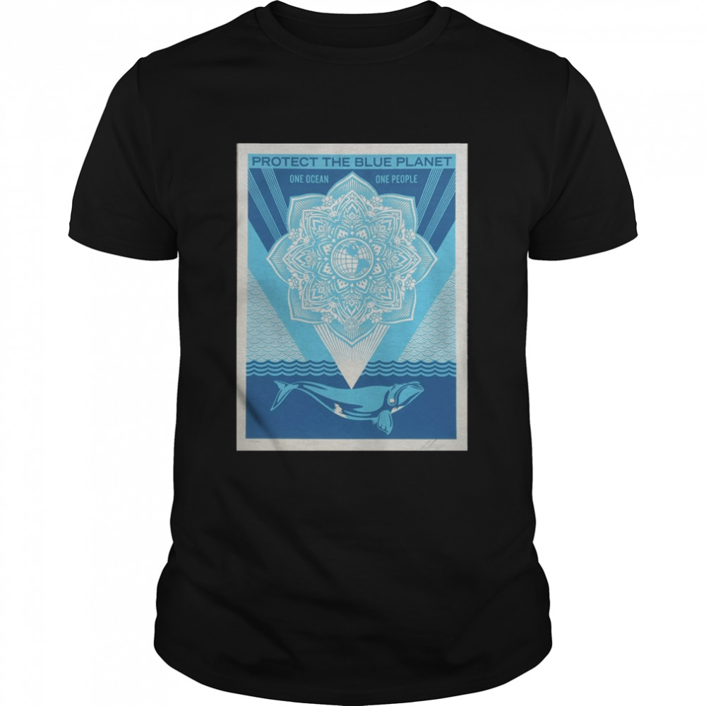 Shepard Fairey Protect The Blue Planet Poster 2022 shirt