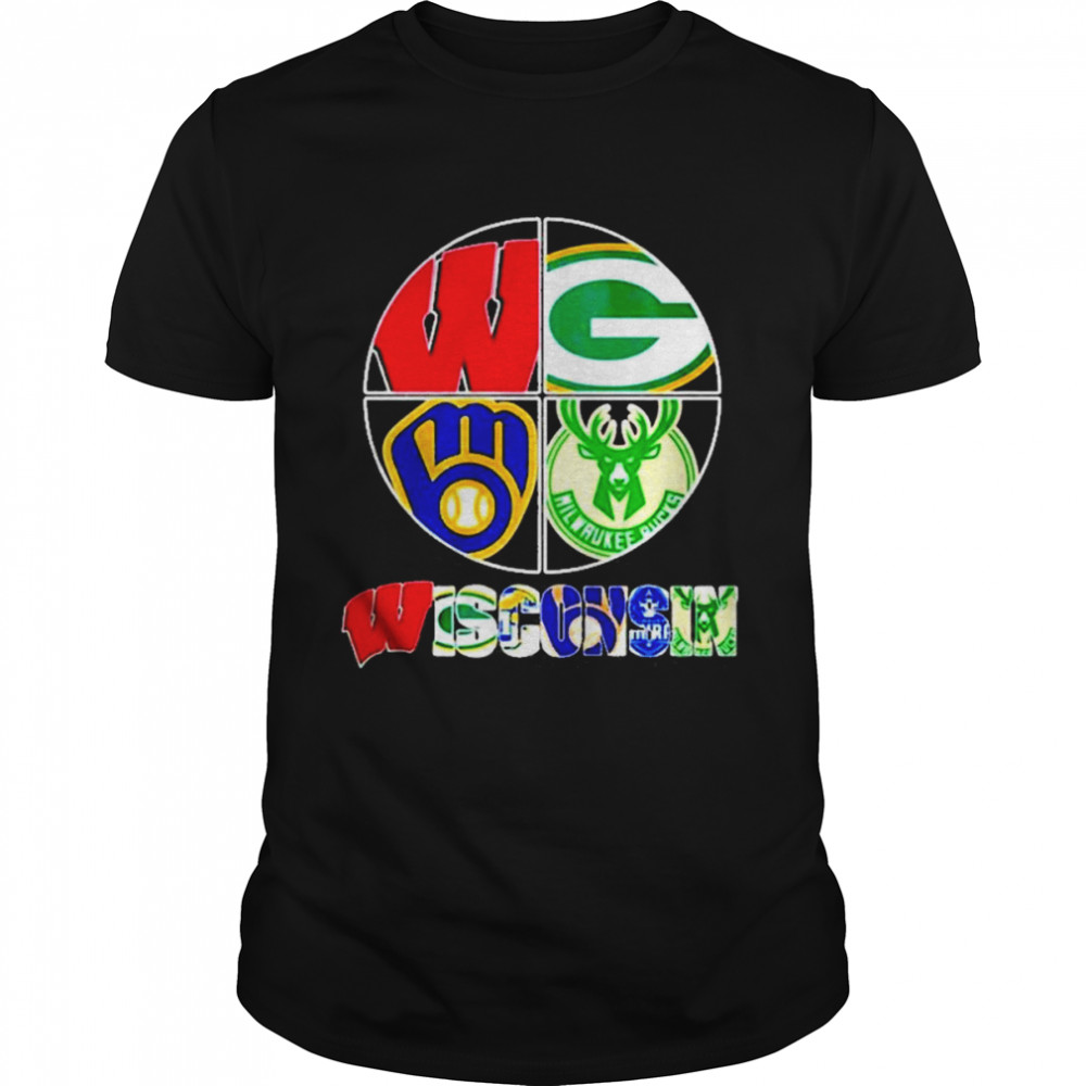 Wisconsin Sport Team City Green Bay Packers Milwaukee Brewers Milwaukee Bucks shirt