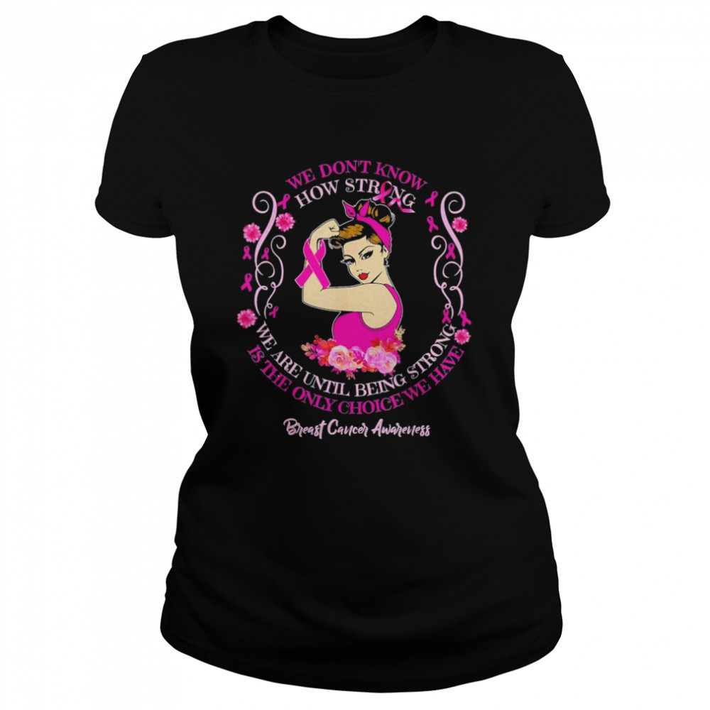 Womens Breast Cancer Awareness Ribbon T- Classic Women's T-shirt
