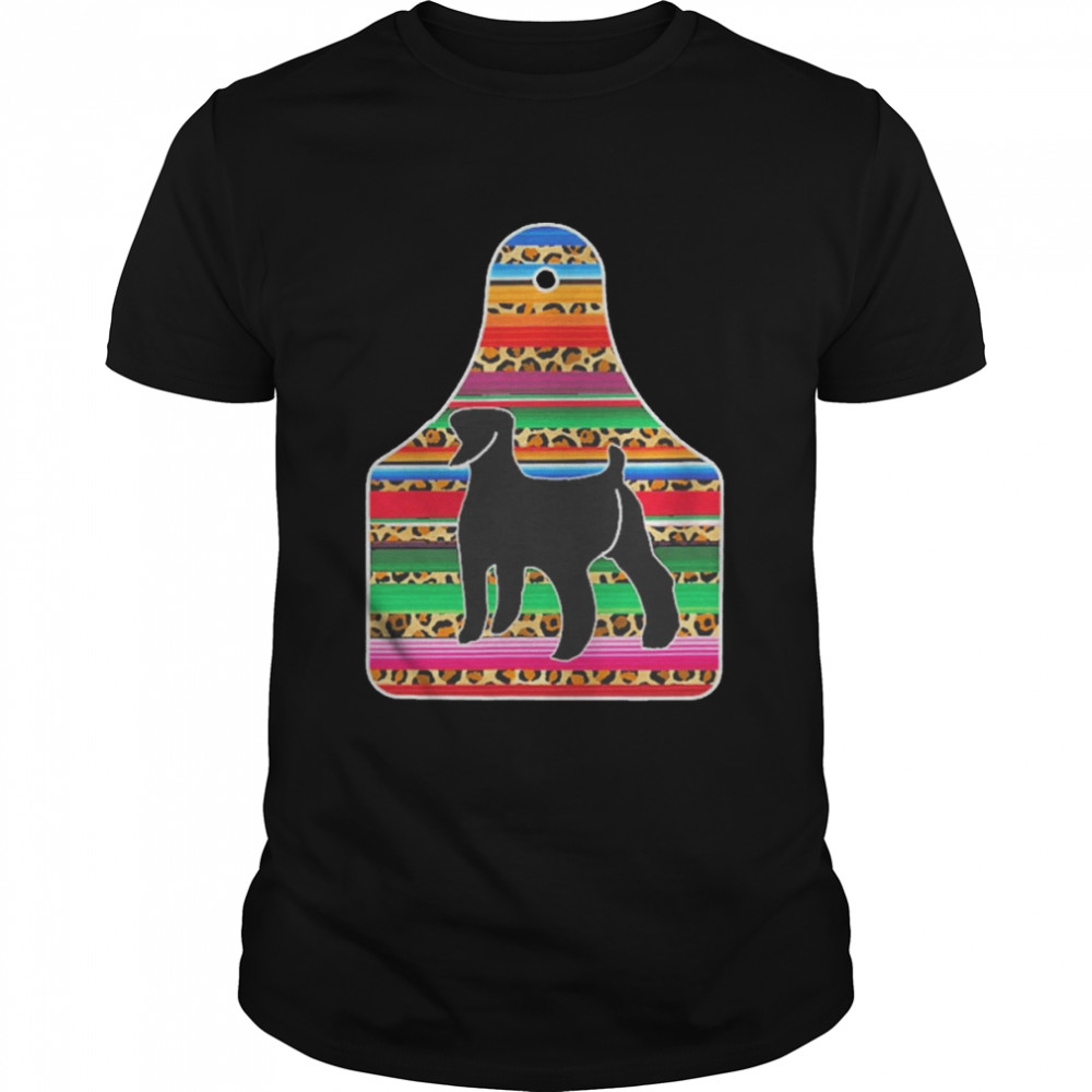 Serape Cheetah Animal Tag Livestock Show Lamb Silhouette Shirt