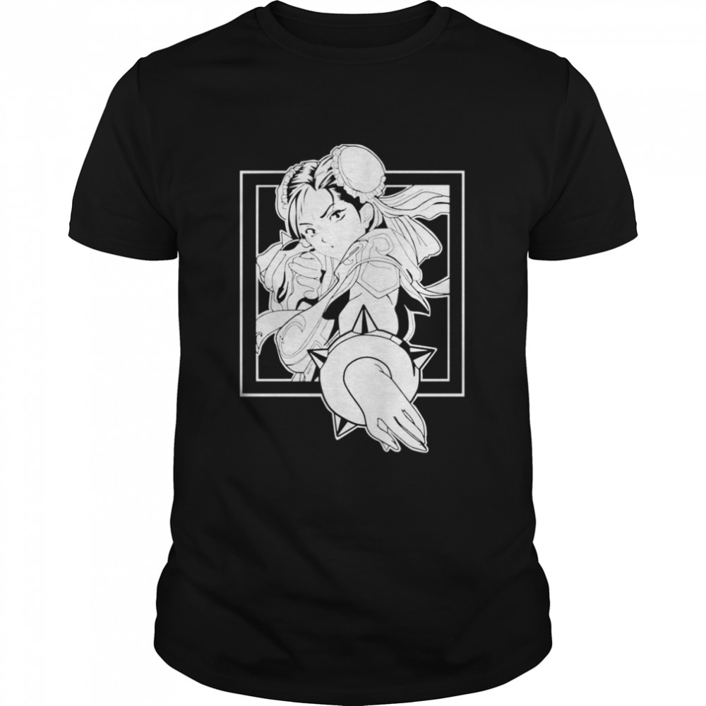 Black N White Chun-Li Street Fighter shirt