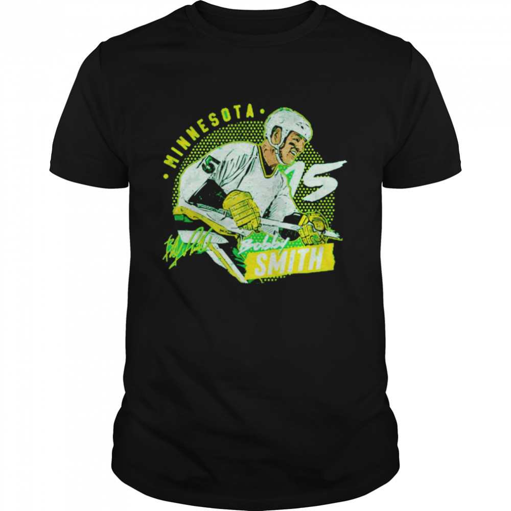 Bobby Smith Minnesota North Stars tones signature shirt