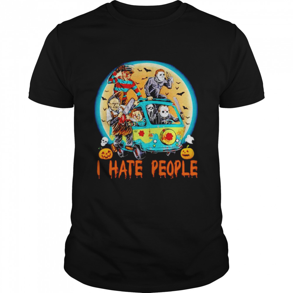 Horror character i hate people Halloween shirt