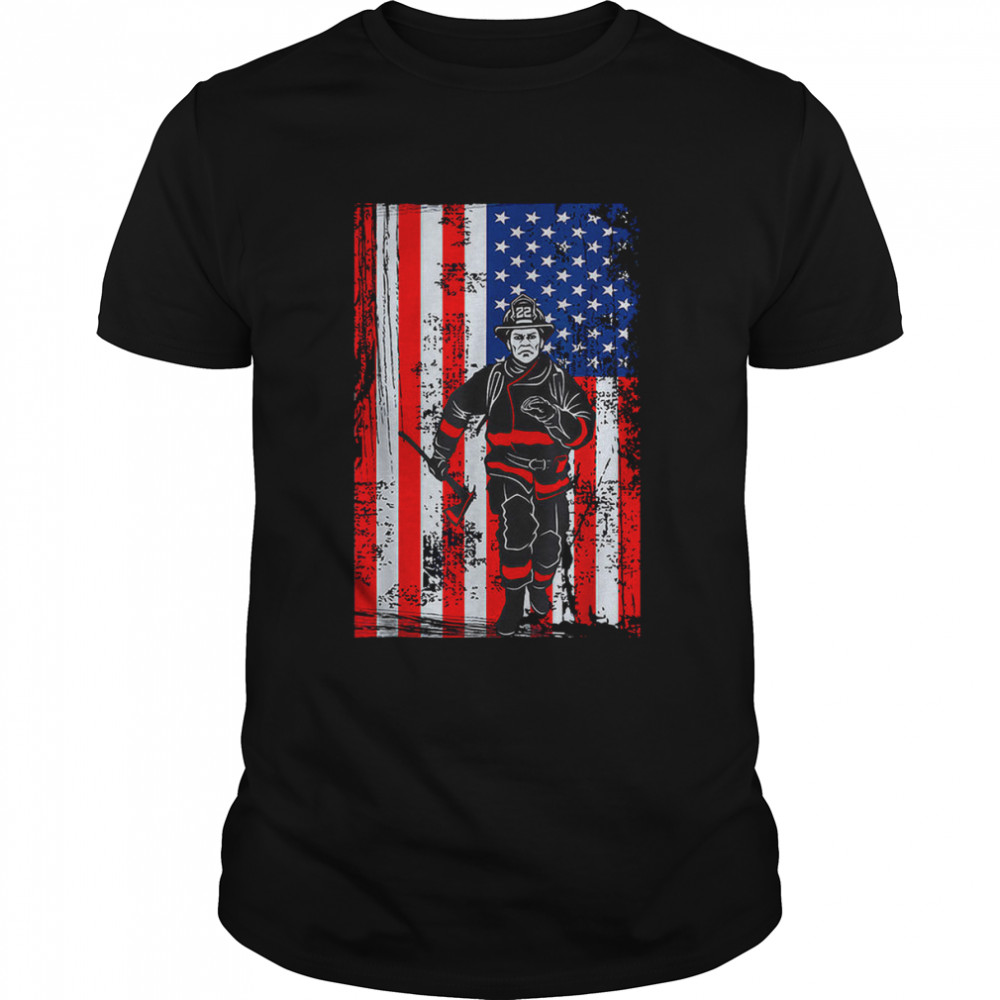 Firefighter With Axe Running shirt