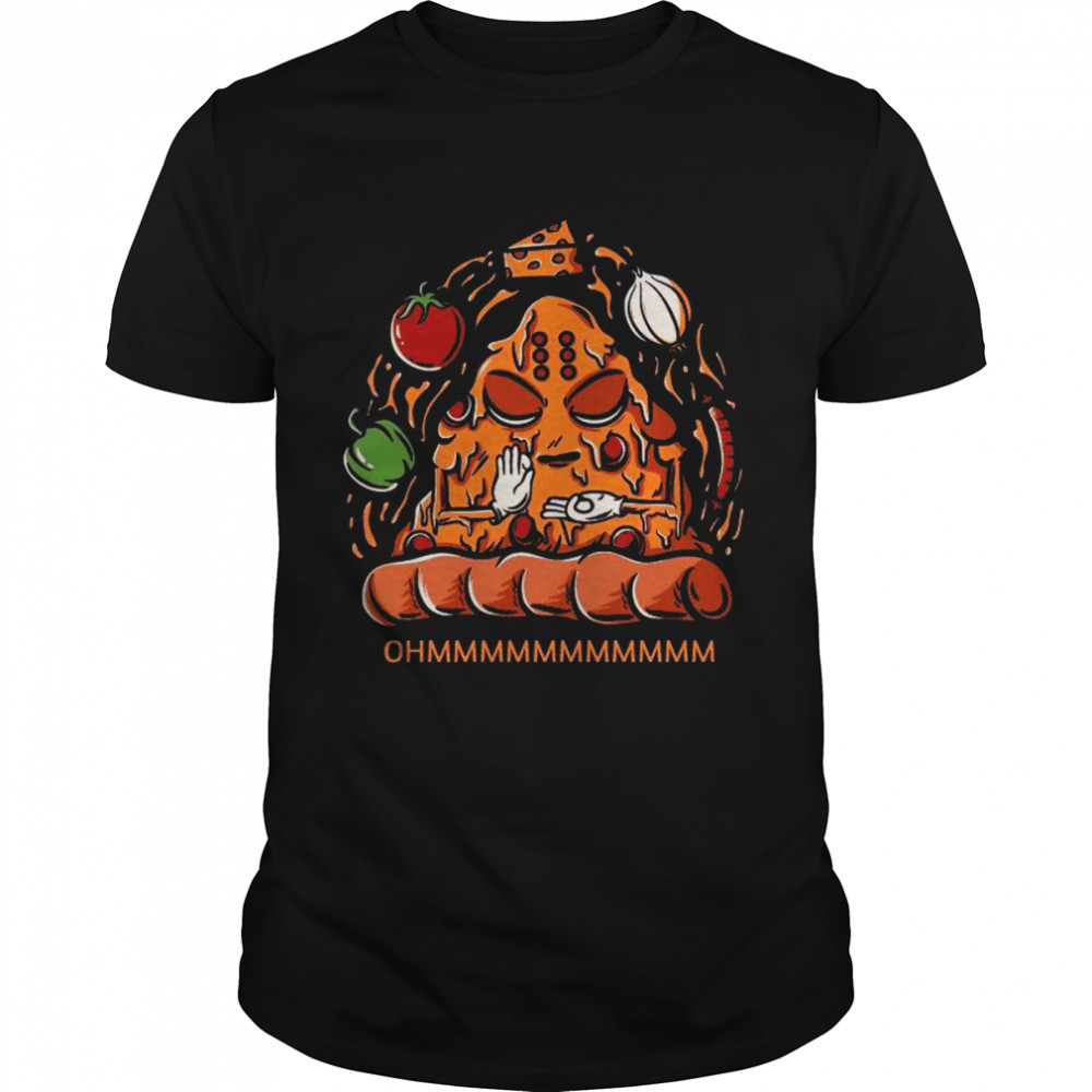 Ohm Meditation Pizza shirt