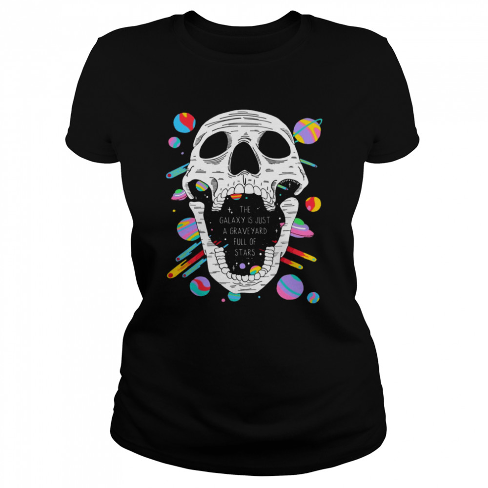 Skull Galaxy Halloween shirt Classic Women's T-shirt