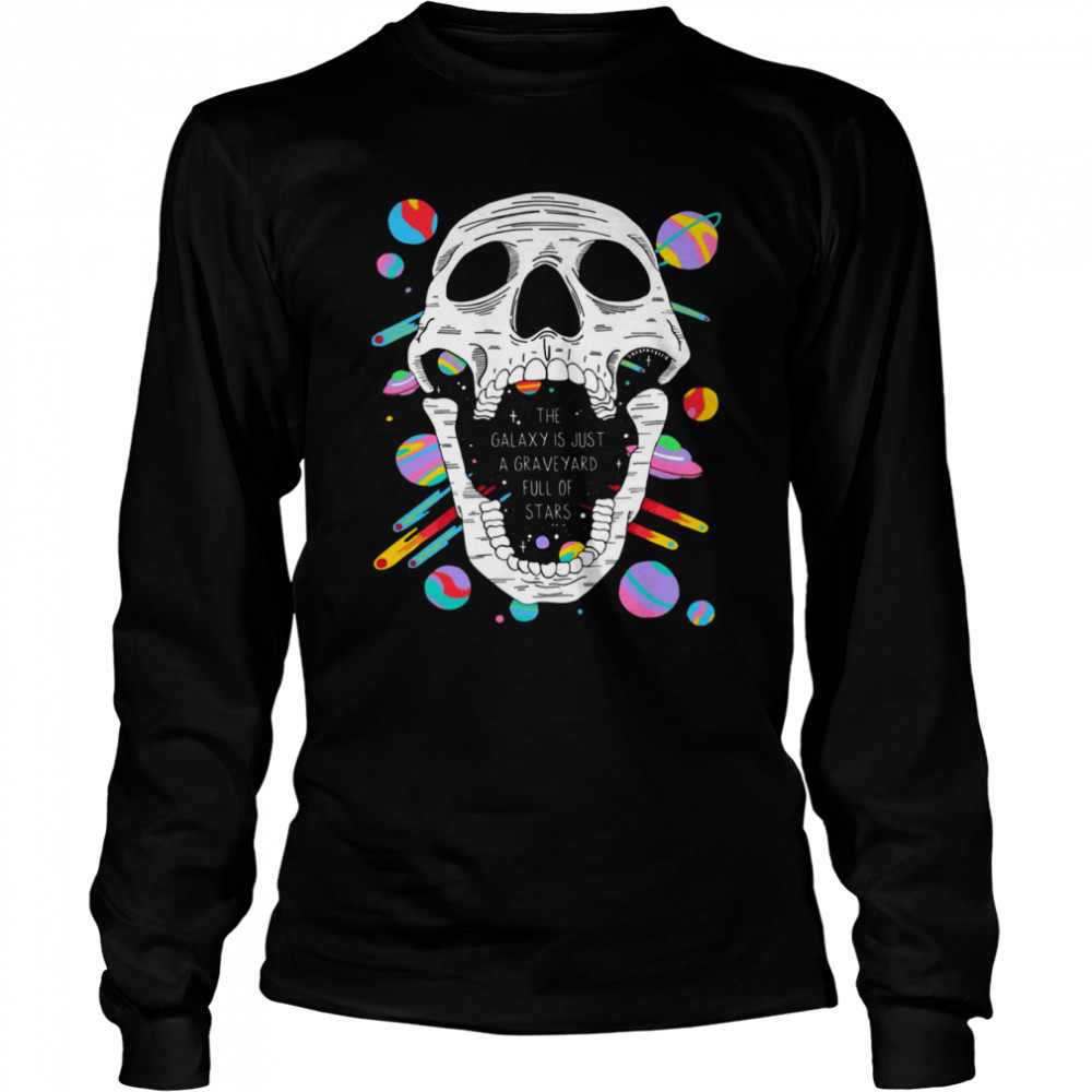 Skull Galaxy Halloween shirt Long Sleeved T-shirt