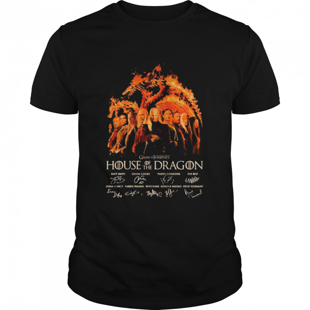 2022 house of the Dragon Game of Thrones 2022 signatures shirt