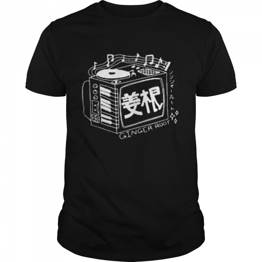 Acrophase records ginger root black tv shirt