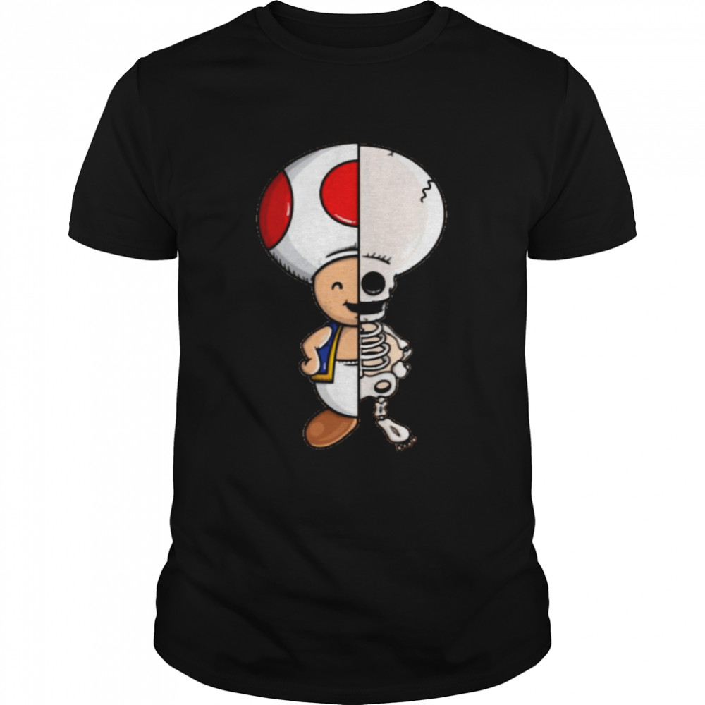 Baby Mushrooms Anime Halloween Skeleton shirt