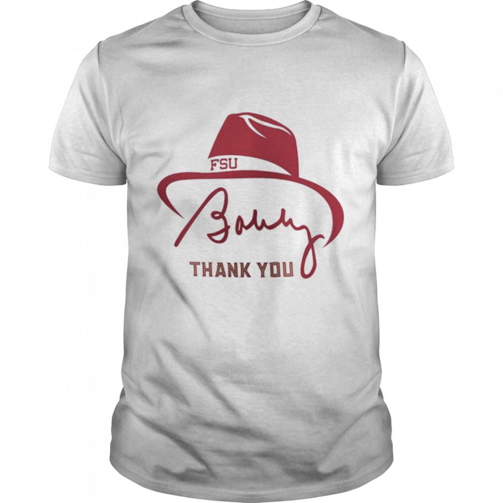 FSU Bobby Bowden White Florida State Seminoles Thank You T-Shirt