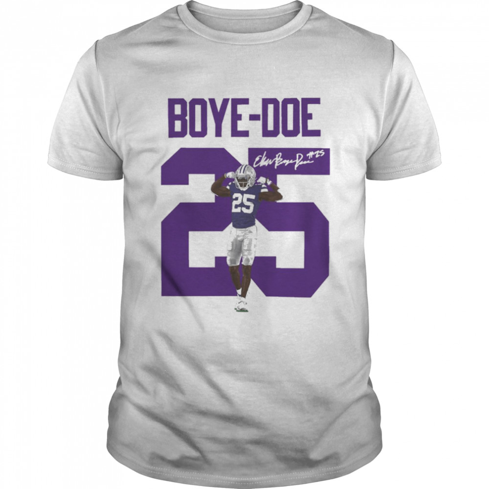 K-State Football Boye-Doe 25 signatures shirt