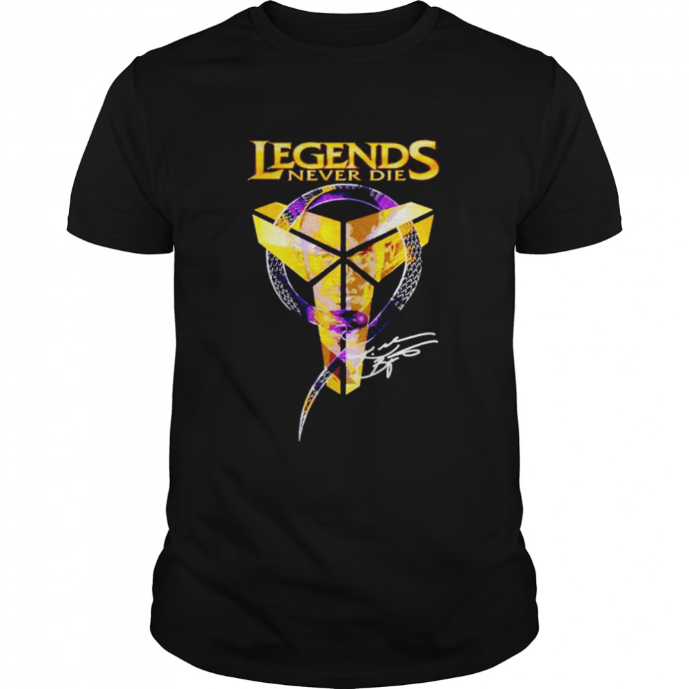 Kobe Bryant legends never die signature shirt